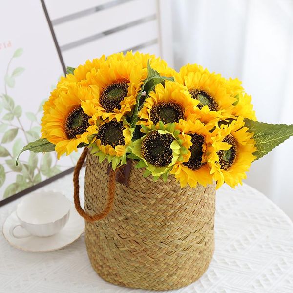 decorative flowers & wreaths 1bunch artificial silk flower simulation sunflower bouquet retro style diy handcrafts living room table balcony
decorative flowers & wreaths 1bunch artificial silk flower simulation sunflower bouquet retro style diy handcrafts living room table balcony