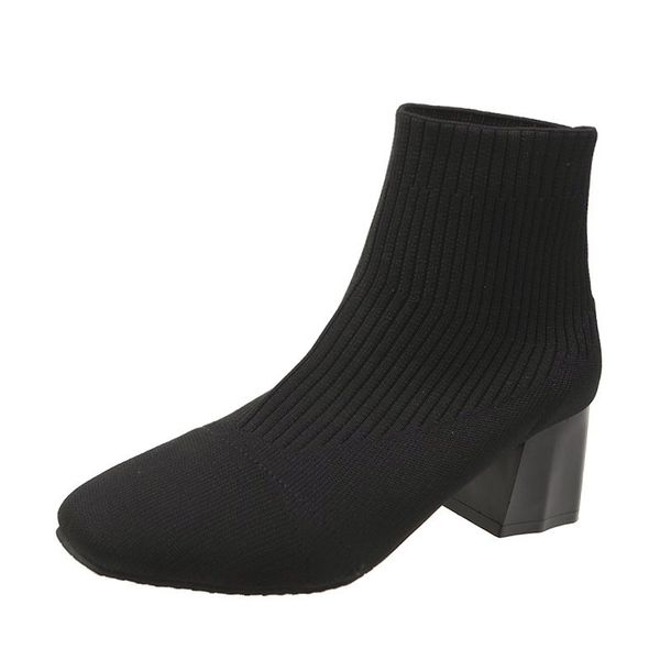 winter short boots women designer socks boots block square toes low heel lady chains knit warorwar brand yn13-905, Black
winter short boots women designer socks boots block square toes low heel lady chains knit warorwar brand yn13-905, Black