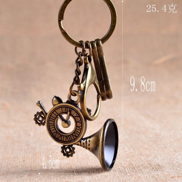 alloy vintage trumpet chain ancient bronze horn shape rings keychain pendant gift for friends 10pcs, Silver
alloy vintage trumpet chain ancient bronze horn shape rings keychain pendant gift for friends 10pcs, Silver