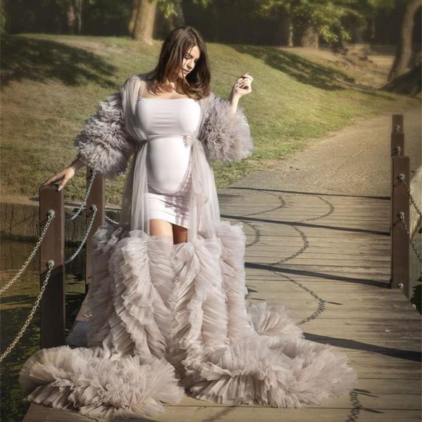 chic illusion ruffles night robe bridal long sleeves sleepwear plus size party nightgowns robes custom made, White
chic illusion ruffles night robe bridal long sleeves sleepwear plus size party nightgowns robes custom made, White