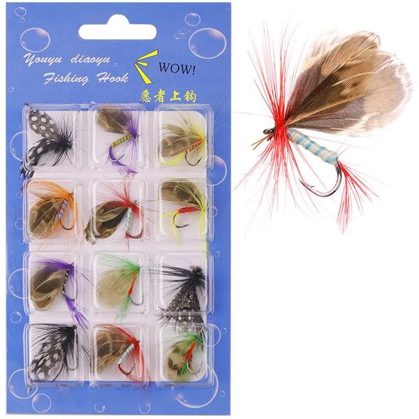 fishing hooks 12pcs/set insects flies lures bait high carbon steel hook fish tackle with super sharpened crank perfect decoy
fishing hooks 12pcs/set insects flies lures bait high carbon steel hook fish tackle with super sharpened crank perfect decoy