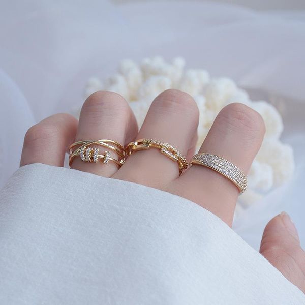 cluster rings delicate jewelry 14k gold plated adjustable crystal for women simple style geometric engagement, Golden;silver
cluster rings delicate jewelry 14k gold plated adjustable crystal for women simple style geometric engagement, Golden;silver
