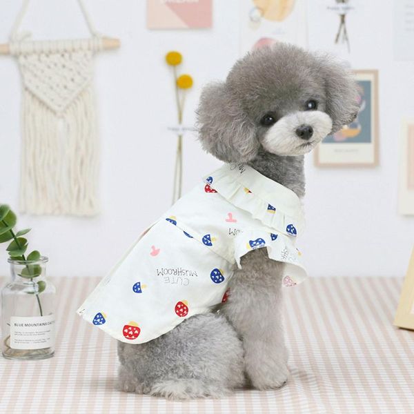 dog apparel spring cat pet dress wide striped back pants pets clothing clothes soft shirt small and medium