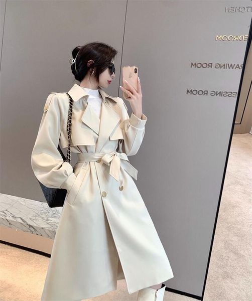 women's trench coats early autumn french style lantern sleeve double breasted back slit loose waist-controlled lace-up long coat, Tan;black
women's trench coats early autumn french style lantern sleeve double breasted back slit loose waist-controlled lace-up long coat, Tan;black