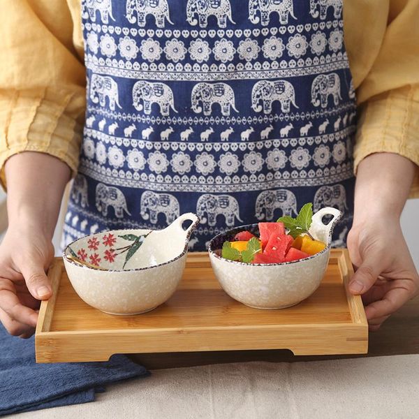 bowls household ceramic creative fruit salad eat nice bowl with handles personality set
bowls household ceramic creative fruit salad eat nice bowl with handles personality set