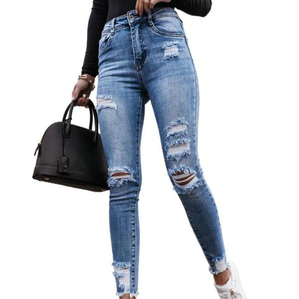 women's jeans plus size women fashion ripped hole high waist casual denim skinny all-match pencil pants summer, Blue
women's jeans plus size women fashion ripped hole high waist casual denim skinny all-match pencil pants summer, Blue