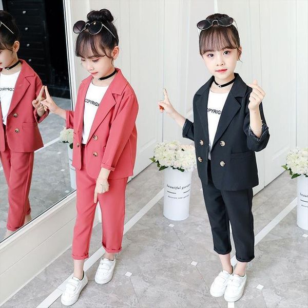 autumn teenage children girls clothing set suit jacket pants 2pcs school kids tracksuit for formal clothes, White
autumn teenage children girls clothing set suit jacket pants 2pcs school kids tracksuit for formal clothes, White