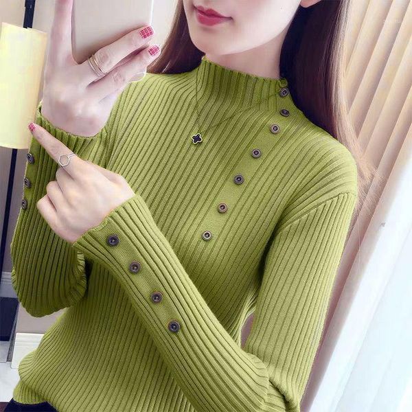 women's sweaters turtleneck button semi-high collar crop bottoming shirt autumn and winter style pullover sweater, White;black
women's sweaters turtleneck button semi-high collar crop bottoming shirt autumn and winter style pullover sweater, White;black