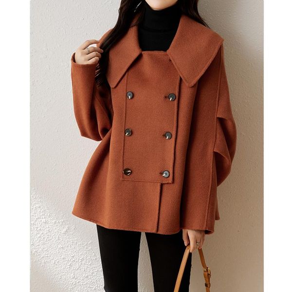 women's wool & blends double-sided cashmere coat women short 2021 autumn and winter small large lapel loose high-end, Black
women's wool & blends double-sided cashmere coat women short 2021 autumn and winter small large lapel loose high-end, Black