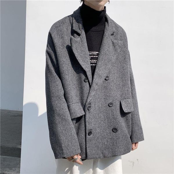 korean oversize woolen coat men's fashion retro casual mid-length woolen coat men loose autumn winter dress mens, Black
korean oversize woolen coat men's fashion retro casual mid-length woolen coat men loose autumn winter dress mens, Black