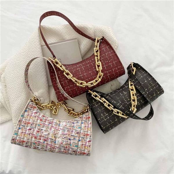 evening bags simple women plaid printing subaxillary soft ladies pu leather shopping underarm thick chain shoulder
evening bags simple women plaid printing subaxillary soft ladies pu leather shopping underarm thick chain shoulder