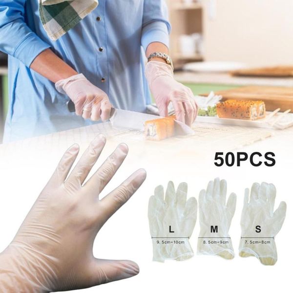 disposable gloves 50pcs pvc nonslip kitchen bbq food transparent home cleaning cooking plastic
disposable gloves 50pcs pvc nonslip kitchen bbq food transparent home cleaning cooking plastic