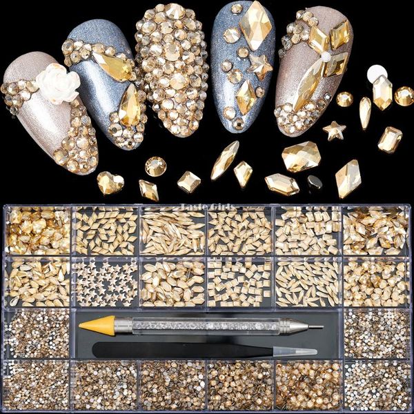 nail art decorations 21 grids mix glitter champagne diamonds pearl rose shell butterfly chain rhinestones manicure picker wax pens set, Silver;gold
nail art decorations 21 grids mix glitter champagne diamonds pearl rose shell butterfly chain rhinestones manicure picker wax pens set, Silver;gold