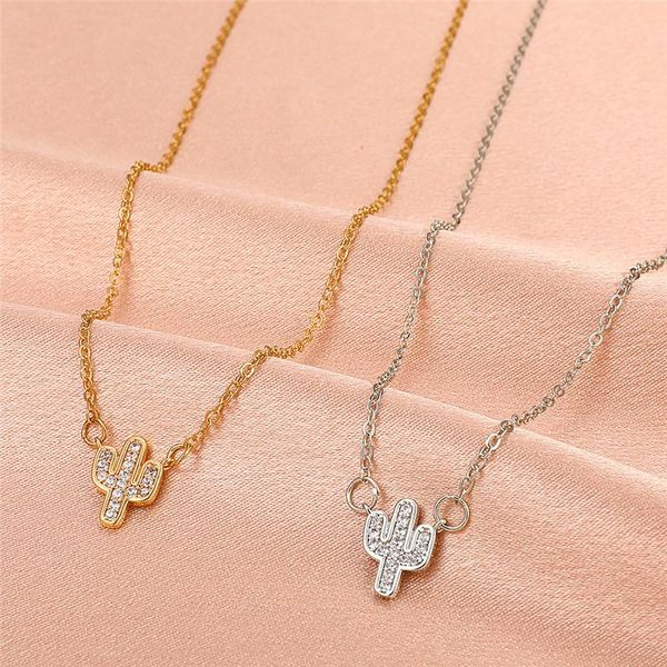 pendant necklaces simple style crystal cactus necklace for women girls design plant charms copper choker collar jewelry gifts, Silver
pendant necklaces simple style crystal cactus necklace for women girls design plant charms copper choker collar jewelry gifts, Silver