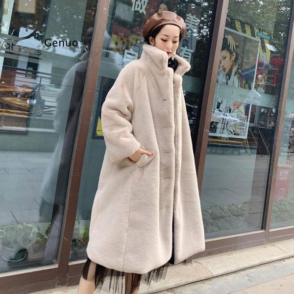 women's fur & faux women winter thick mink velvet lmitation solid color coat ladies fashion mid-length slim warm pink lapel plush, Black
women's fur & faux women winter thick mink velvet lmitation solid color coat ladies fashion mid-length slim warm pink lapel plush, Black