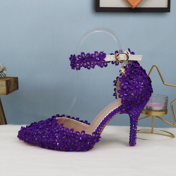 purple lace flower wedding shoe and set crystal heels toe strap ladies party matching lace-up y6q5, Black
purple lace flower wedding shoe and set crystal heels toe strap ladies party matching lace-up y6q5, Black