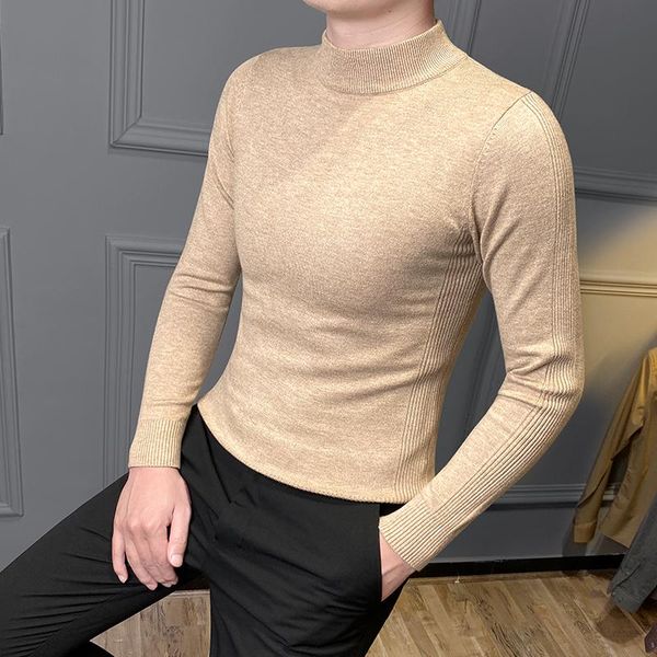 men's sweaters men 2021 autumn winter fashion solid color sweater male mock neck pullovers long sleeve slim undershirt o125, White;black
men's sweaters men 2021 autumn winter fashion solid color sweater male mock neck pullovers long sleeve slim undershirt o125, White;black