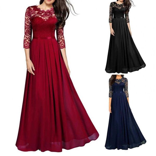 stitching lace hollow women dress pleated large hem o neck 3/4 sleeve a-line long dress ladies clothing party dresses black xxl y1006, Black;gray
stitching lace hollow women dress pleated large hem o neck 3/4 sleeve a-line long dress ladies clothing party dresses black xxl y1006, Black;gray