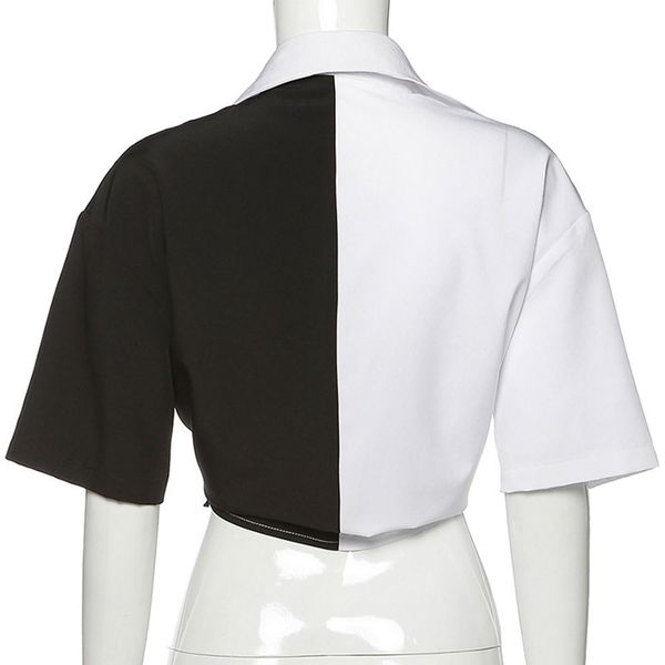 2021 new fashion panelled color summer short sleeve cropped lapel cardigan gothic shirt blouse streetwea h6we, White
2021 new fashion panelled color summer short sleeve cropped lapel cardigan gothic shirt blouse streetwea h6we, White