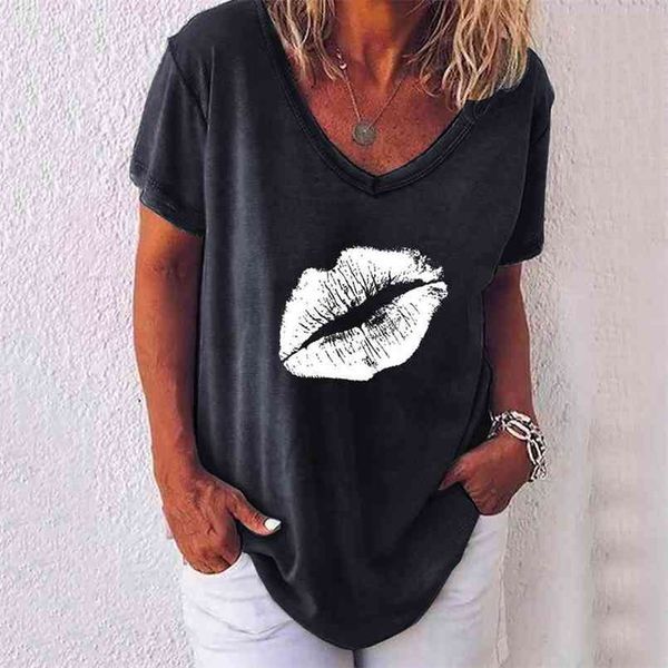 women's clothes t-shirt cartoon printing summer casual v-neck short-sleeved loose women fashion 2xl 210708, White
women's clothes t-shirt cartoon printing summer casual v-neck short-sleeved loose women fashion 2xl 210708, White