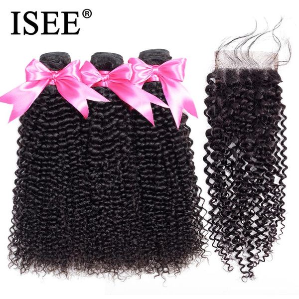 human hair bulks isee malaysian kinky curly bundles with closure remy 4*4 swiss lace 3 weaves, Black
human hair bulks isee malaysian kinky curly bundles with closure remy 4*4 swiss lace 3 weaves, Black