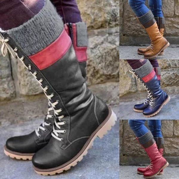 boots women's leisure lace-up sock shoes leather winter warm fur fashion mixed colors low heel large size, Black
boots women's leisure lace-up sock shoes leather winter warm fur fashion mixed colors low heel large size, Black