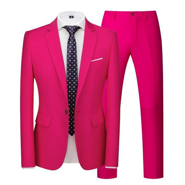 men's suits & blazers fashion mens 2 piece pink for wedding proms groomsmen slim fit business pant solid color tuxedos suit, White;black
men's suits & blazers fashion mens 2 piece pink for wedding proms groomsmen slim fit business pant solid color tuxedos suit, White;black