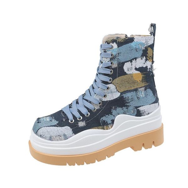 boots womens denim jeans round toe ankle platform lace up chunky heel shoes punk motorcycle match colors leopard 2022, Black
boots womens denim jeans round toe ankle platform lace up chunky heel shoes punk motorcycle match colors leopard 2022, Black