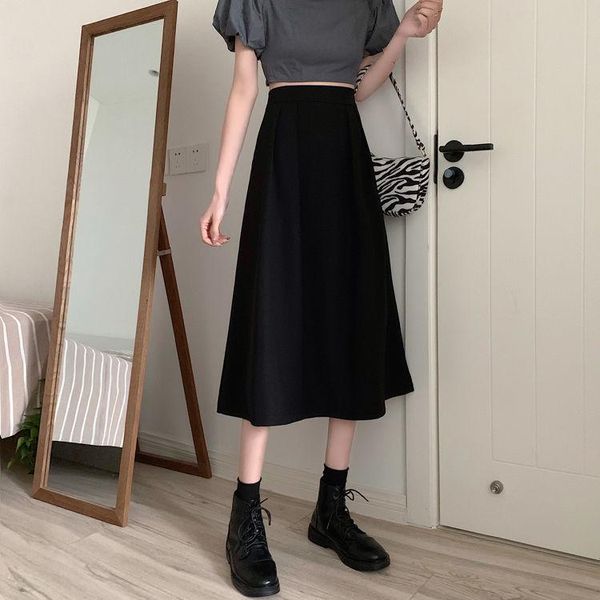 skirts versatile high waist a-line skirt 2021 spring and summer female student ins elastic medium length korean slim, Black
skirts versatile high waist a-line skirt 2021 spring and summer female student ins elastic medium length korean slim, Black