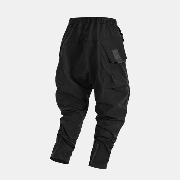 men's pants men trousers nosucism with big side pockets waist adjustment techwear ninjawear streetwear aesthetic, Black
men's pants men trousers nosucism with big side pockets waist adjustment techwear ninjawear streetwear aesthetic, Black