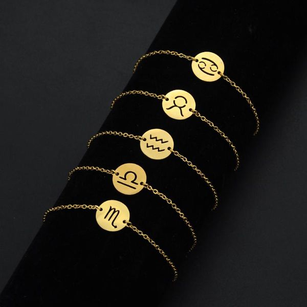 link, chain unique star women fashion zodiac charm bracelet wholesale 100% stainless steel horoscope bracelets jewelry drop, Black
link, chain unique star women fashion zodiac charm bracelet wholesale 100% stainless steel horoscope bracelets jewelry drop, Black