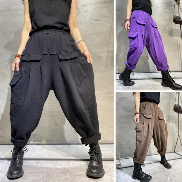 women's pants & capris 21 women autumn spring vintage solid color fold pockets loose female wild sweatpants cotton harem trousers, Black;white
women's pants & capris 21 women autumn spring vintage solid color fold pockets loose female wild sweatpants cotton harem trousers, Black;white