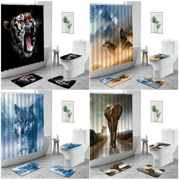 shower curtains ferocious wild animal lion tiger elephant wolf 3d print bathroom 4-piece non-slip bath mat toilet cover carpet
shower curtains ferocious wild animal lion tiger elephant wolf 3d print bathroom 4-piece non-slip bath mat toilet cover carpet