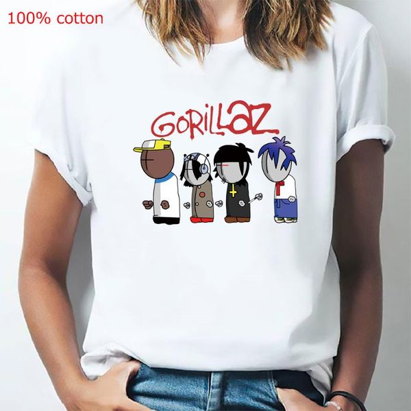 women's t-shirt gorillaz t shirt women cool oversized100%cotton o-neck summer short sleeve streetwear ringer fashion kpop clothes, White
women's t-shirt gorillaz t shirt women cool oversized100%cotton o-neck summer short sleeve streetwear ringer fashion kpop clothes, White