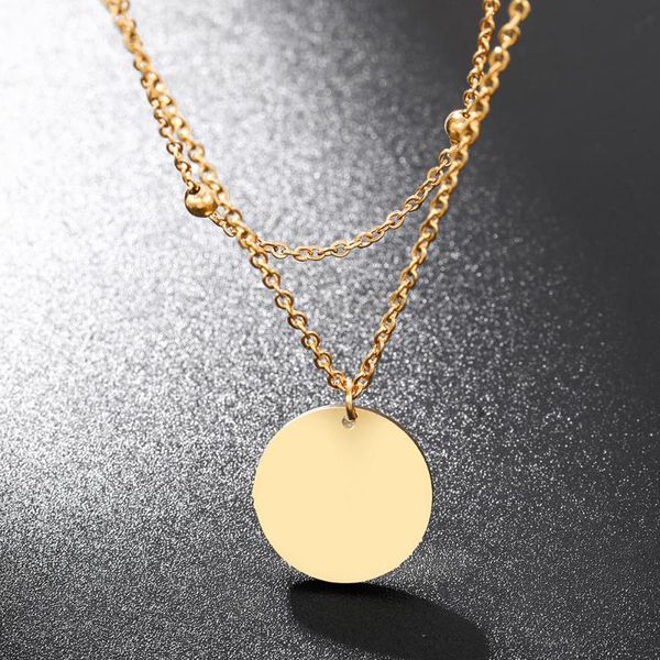 pendant necklaces stainless steel necklace for women double layered coin beads on neck choker jewelry, Silver
pendant necklaces stainless steel necklace for women double layered coin beads on neck choker jewelry, Silver