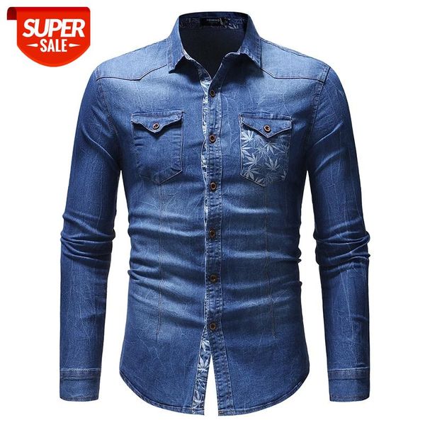 2018 new jeans shirt men long sleeve printing mens shirt pure cotton breathable denim casual plus size 3xl #kc1n, White;black
2018 new jeans shirt men long sleeve printing mens shirt pure cotton breathable denim casual plus size 3xl #kc1n, White;black