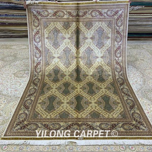 carpets yilong 5.5'x8' persian carpet rectangle green turkish hand knotted rugs (zqg254a)
carpets yilong 5.5'x8' persian carpet rectangle green turkish hand knotted rugs (zqg254a)
