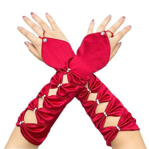 sports gloves 1pair women long satin fingerless half-finger mittens female short seam pearl opera ball evening party, Black
sports gloves 1pair women long satin fingerless half-finger mittens female short seam pearl opera ball evening party, Black