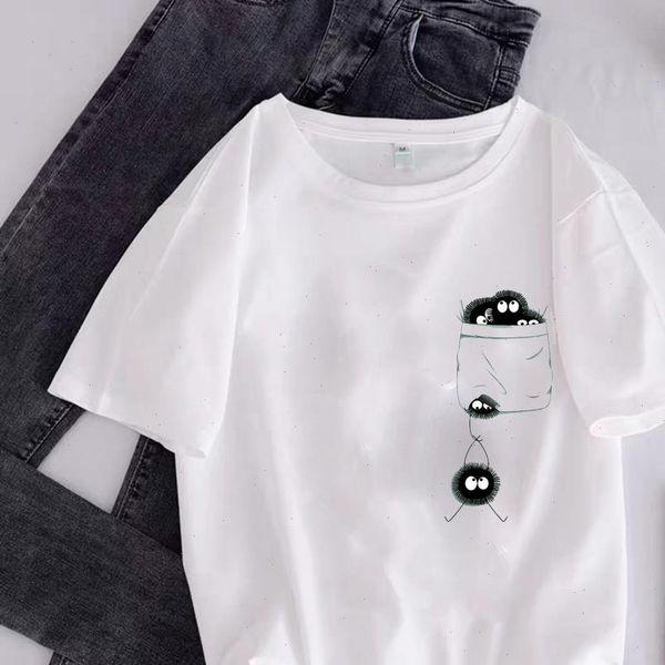 2021 new anime shirts short sleeve harajuku female t shirt spirited away printed casual vintage womens t shirts tees, White
2021 new anime shirts short sleeve harajuku female t shirt spirited away printed casual vintage womens t shirts tees, White