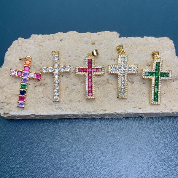 charms shiny zircon cross pendants for jewelry making diy necklace bracelets accessories wholesale, Bronze;silver
charms shiny zircon cross pendants for jewelry making diy necklace bracelets accessories wholesale, Bronze;silver