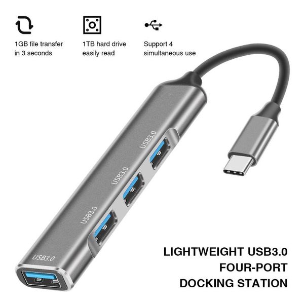 hubs type c hub mini 4 ports usb 3.0 quick charger adapter splitter aluminum alloy portable power supply for lapmouse
hubs type c hub mini 4 ports usb 3.0 quick charger adapter splitter aluminum alloy portable power supply for lapmouse