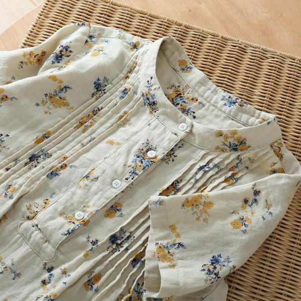 women's blouses & shirts summer stand collar pleated pullover shirt short sleeve casual wear, White
women's blouses & shirts summer stand collar pleated pullover shirt short sleeve casual wear, White