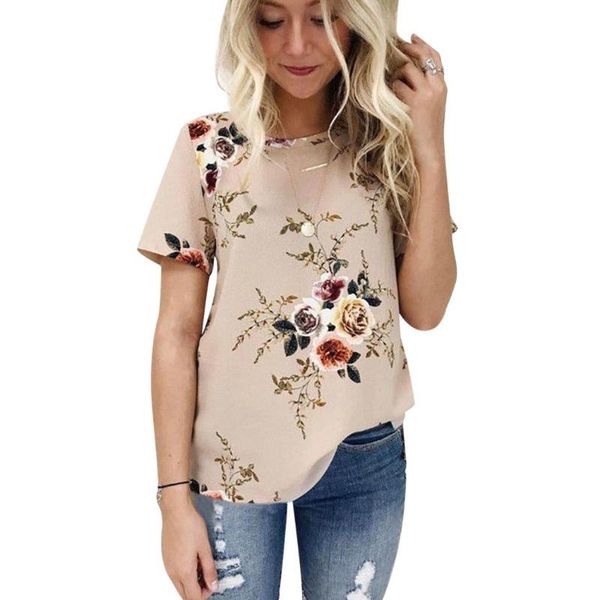 women's blouses & shirts elegant summer women casual blouse short sleeve rose floral crew neck loose shirt ladies blusa feminina, White
women's blouses & shirts elegant summer women casual blouse short sleeve rose floral crew neck loose shirt ladies blusa feminina, White