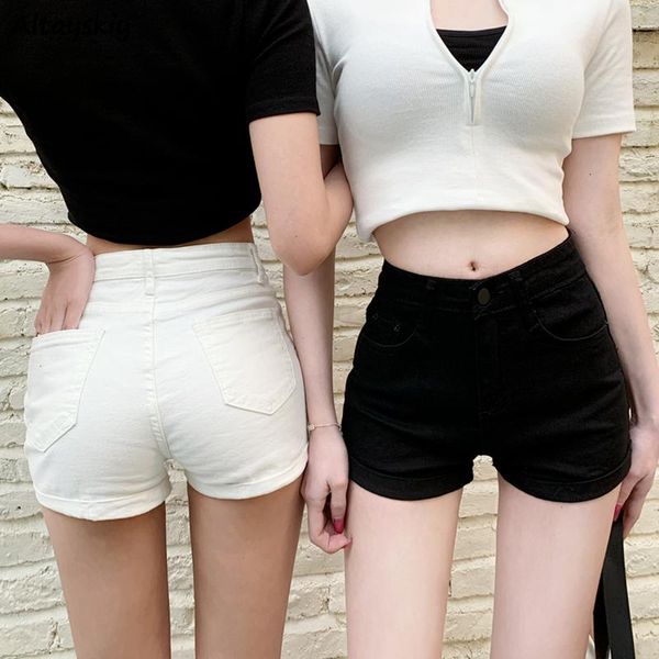 women's shorts women solid skinny zipper denim trousers casual button female summer korean fashion streetwear mujer bottoms, White;black
women's shorts women solid skinny zipper denim trousers casual button female summer korean fashion streetwear mujer bottoms, White;black