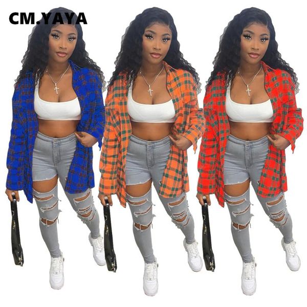 women's blouses & shirts cm.yaya aumutn winter casual classic plaid long sleeve button turn-down collar, White
women's blouses & shirts cm.yaya aumutn winter casual classic plaid long sleeve button turn-down collar, White