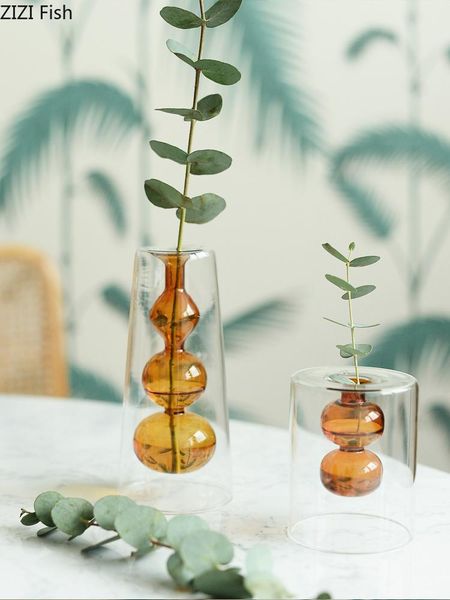 double layer glass vases flower arrangement ornaments internal spiral structure glazed crystal vase desk decor home decoration
double layer glass vases flower arrangement ornaments internal spiral structure glazed crystal vase desk decor home decoration