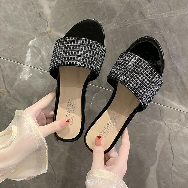 slippers women's flip flops summer fashion black slides ladies rhinestones flat seaside beach sandals large size 35-42
slippers women's flip flops summer fashion black slides ladies rhinestones flat seaside beach sandals large size 35-42