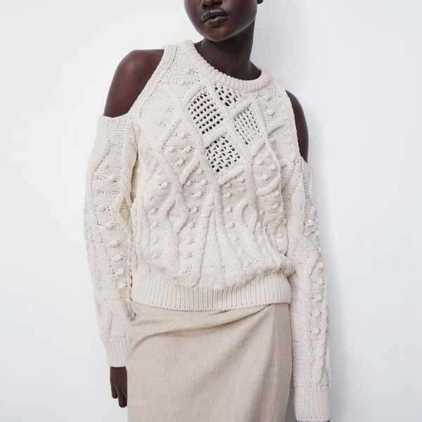 casual hollow out knitwear jumpers women strapless o neck sweater pullovers solid color sweaters 210525, White;black
casual hollow out knitwear jumpers women strapless o neck sweater pullovers solid color sweaters 210525, White;black