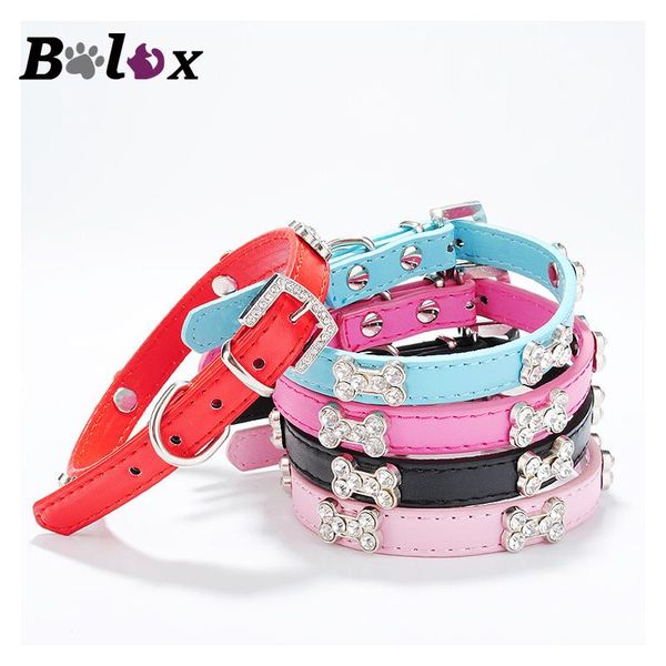 dog collars & leashes fashion pu leather rivet diamond for large medium small dogs soft bone shape solid adjustable collar
dog collars & leashes fashion pu leather rivet diamond for large medium small dogs soft bone shape solid adjustable collar