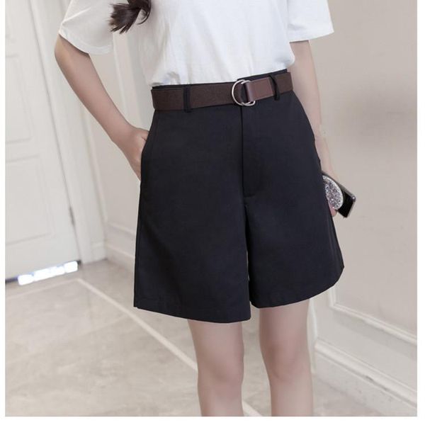 women's shorts women all-match 4 color sashes casual solid high waist summer feminino ladies slim wide leg bottom, White;black
women's shorts women all-match 4 color sashes casual solid high waist summer feminino ladies slim wide leg bottom, White;black